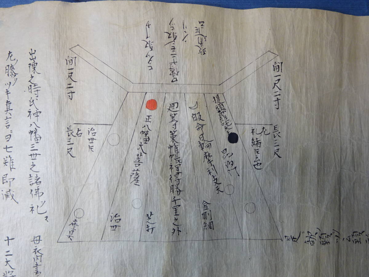 （８−５）珍品資料　秘伝書「母衣一流之図口傳」（母衣ほろ）甲冑の補助武具　仁王五十六代水尾天皇・・検：戦国時代戦い武具太刀鎧兜_画像3