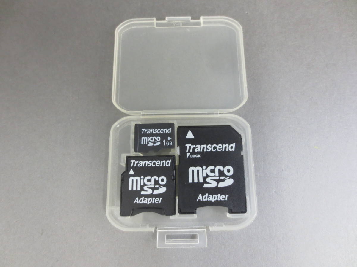 【2-88】Transcend MicroSD 1GB マイクロSDアダプター付き _画像1