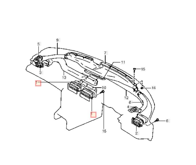 ★左右セット 純正★未使用 スズキ カプチーノ エアコン吹き出し口 EA11R EA21R 風向き ルーバー センターベント 黒 SUZUKI 新品_画像3