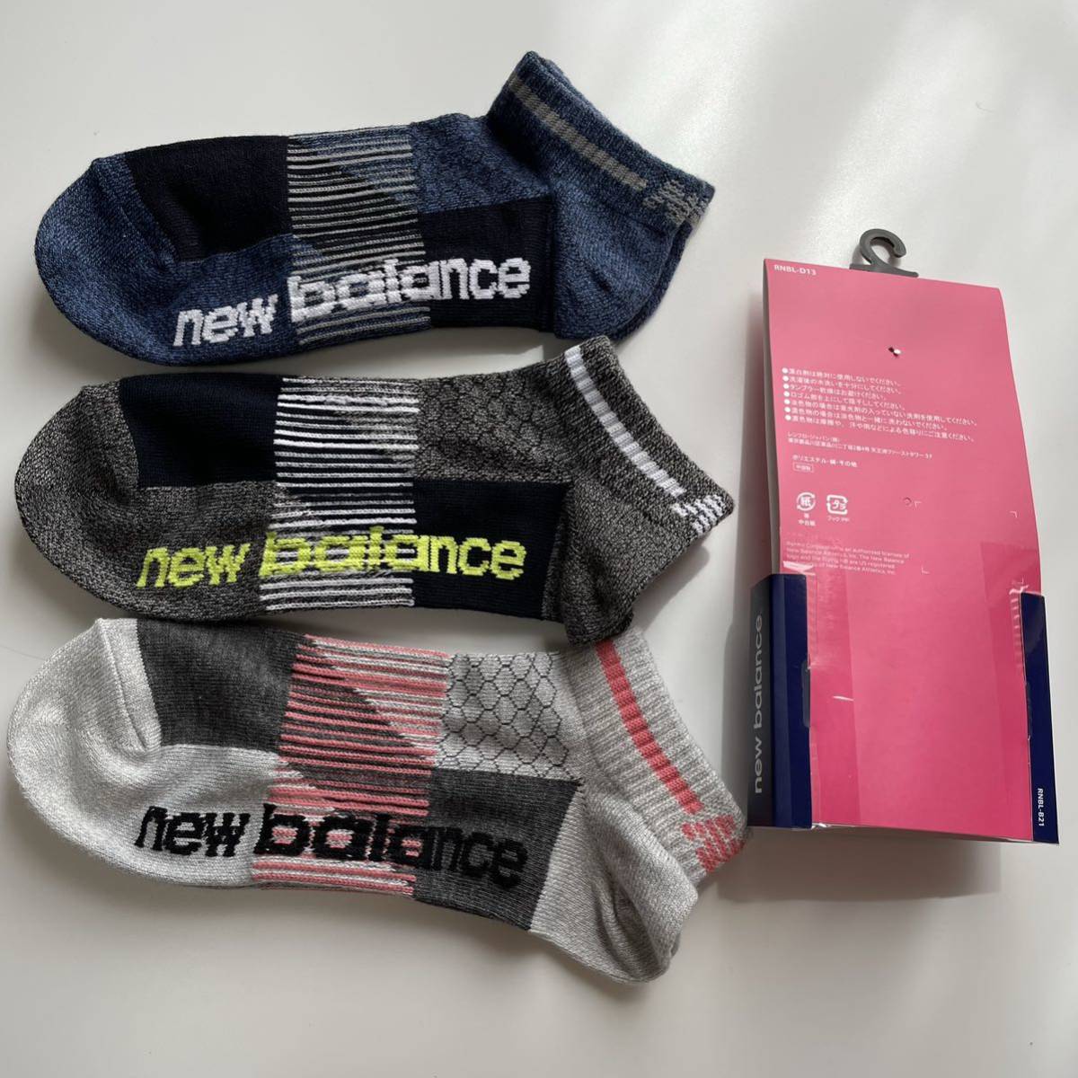 3足セット★ニューバランス★靴下★23〜25cm★レディーススポーツ★ランニング★フィットネス★NB★New Balance★足首ソックススニーカー丈_画像2