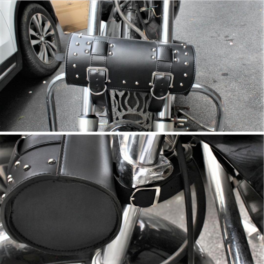 オートバイ バイク 自転車 フロント 汎用 サイド リアバッグ 取付ベルト２本付 mzm118_画像7