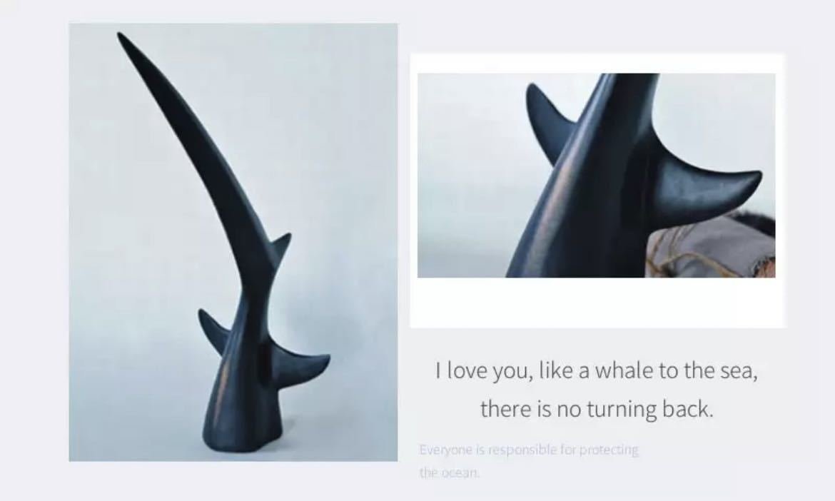 鯨 魚 鮫 サメ フィッシュ フィギュア クジラの尾 置物 クジラ オブジェ アート オーナメント 樹脂 雑貨 小物 海 インテリア 装飾 hxt0049_画像4