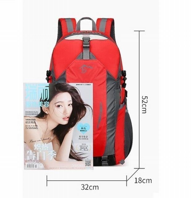 防水 防滑 通気性 軽量 リュックサック デイパック 登山 バック バックパック 40L トレッキング ハイキング オレンジ_画像7