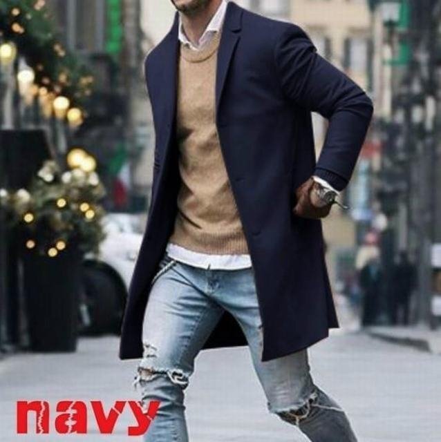 мужской  мода    мужской  ... пиджак   длинный    пальто  ... гаечный ключ  пальто   осень   Зима   военно-морской флот  5XL