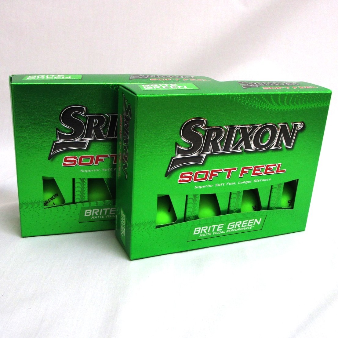 SRIXON 2023年 SOFT FEEL グリーン 2箱 24球 2ダース ボール スリクソン ソフト フィール カラーボール マットカラー 2ピース BRITE GREEN_画像1