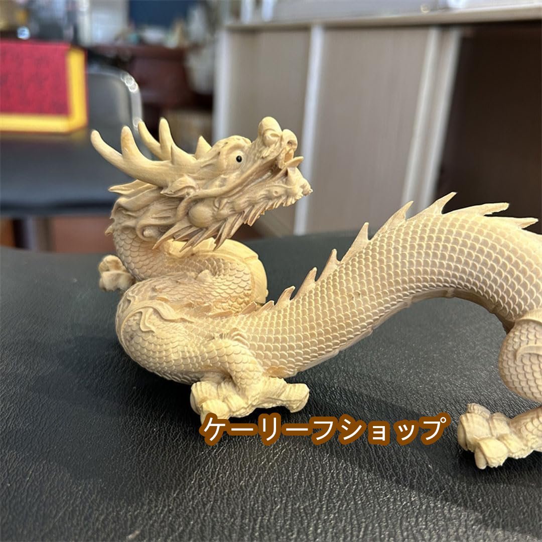 ケーリーフショップ】置物 開運 龍 風水 高級天然ツゲ木彫り 金 ケーリーフショップ】置物 開運 龍 風水 高級天然ツゲ木彫り 金