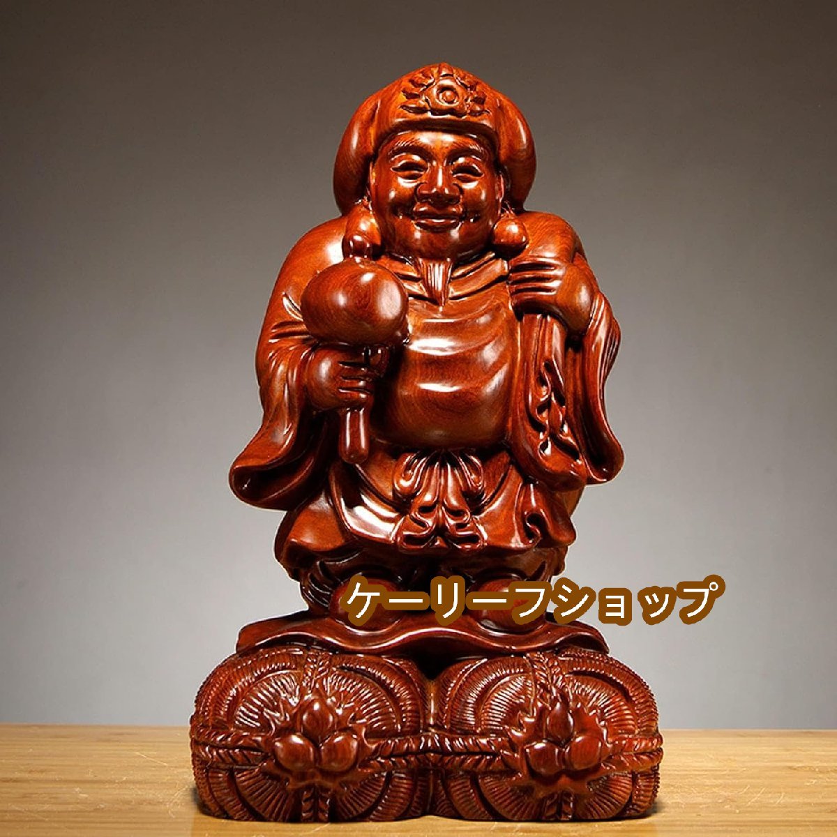 ケーリーフショップ】大黒天 木彫り 美術品 七福神 大黒様 木製 ケーリーフショップ】大黒天 木彫り 美術品 七福神 大黒様 木製
