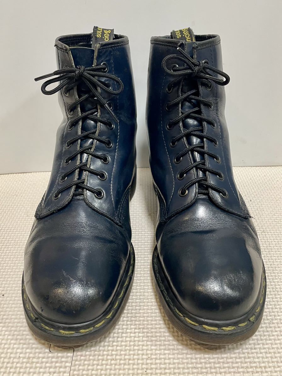 イングランド製Dr Martens ドクターマーチン 8ホールレザーブーツ紺_画像3