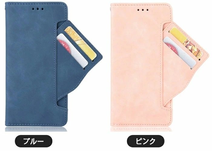 OPPO Reno3 A 対応ケース 手帳型 OPPO Reno3 A スマホカバー 手帳型 財布型 レザーケース 磁石付き カード入れ スタンド機能 【ブルー】_画像1