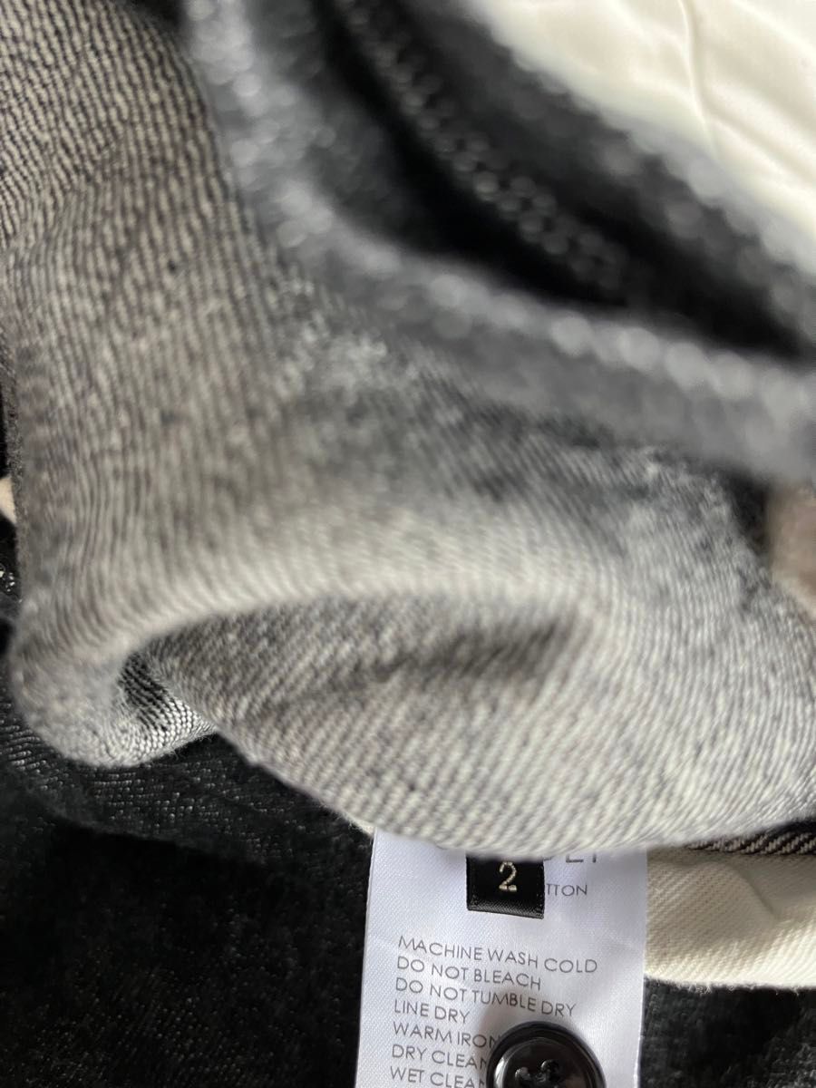 comoli コモリ 22ss ベルテッドデニム ブラックエクリュ サイズ2 comoli コモリ 22ss ベルテッドデニム ブラックエクリュ サイズ2