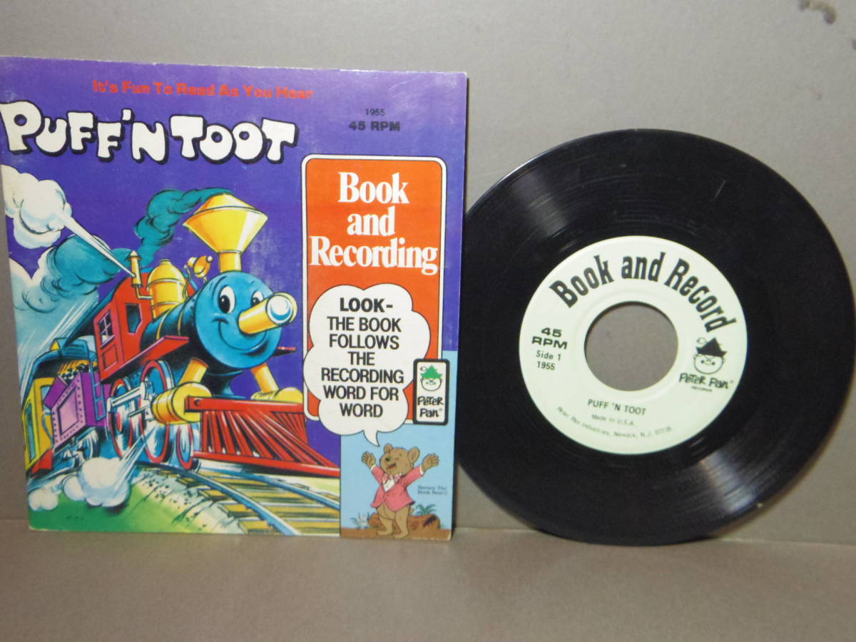 レコード付き洋書絵本 パッフィン トゥート Puff'n Toot Peter Pan_画像1