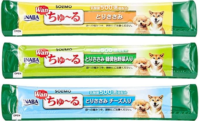 SOLIMOちゅ~る犬用おやつ とりささみ チーズ・野菜バラエティ14g×30本