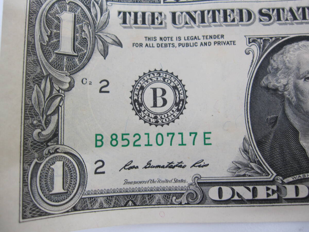 貨幣祭 USドル 紙幣 外貨 合計5ドル 1ドル×5 自宅保管品 ONE DOLLAR ワシントン 外国紙幣 USA_画像4