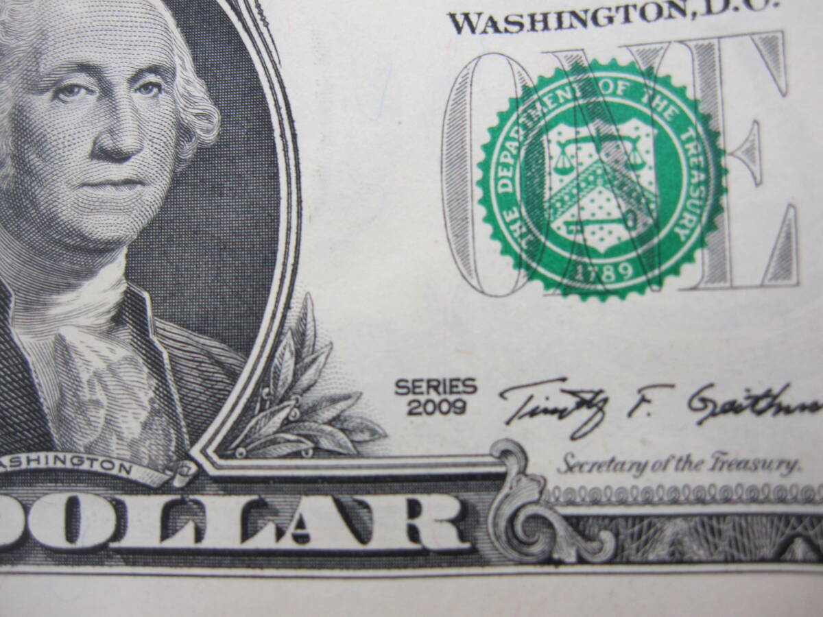 貨幣祭 USドル 紙幣 外貨 合計5ドル 1ドル×5 自宅保管品 ONE DOLLAR ワシントン 外国紙幣 USA_画像9