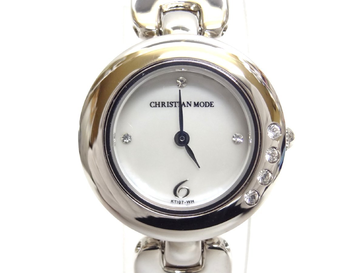 稼働品 クリスチャンモード チェンジベゼル レディース アナログ クォーツ腕時計 SS C519S CHRISTIAN MODE ☆Pの画像5