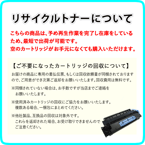 キャノン用 リサイクルカートリッジ トナー 040 ブラック【4本セット】