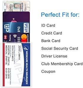 Wisdompro カード保護ケース クリア ソフト カード保護フィルム ビニール 薄型 クレジットカードスリーブ 保険証/免許証_画像5