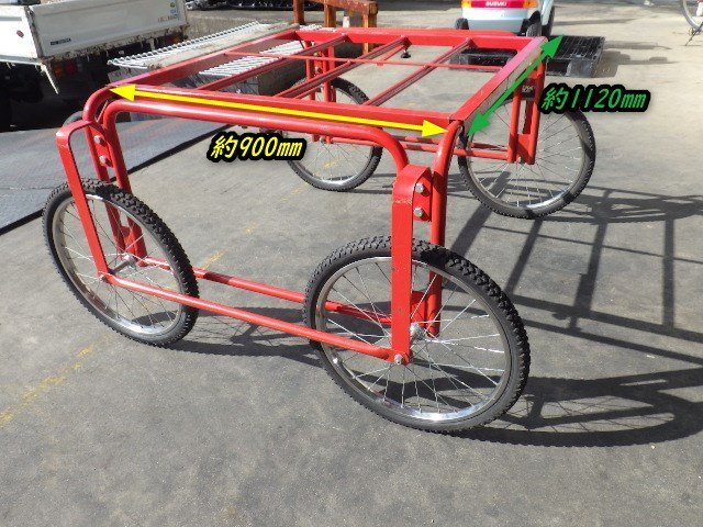 三重● 直接引取品/点検済/難有り】金象印 ベンリーカー 4輪 台車 作業 畑 野菜 便利 ベンリカー 収穫 運搬車 農作業■1324013089加直_画像6