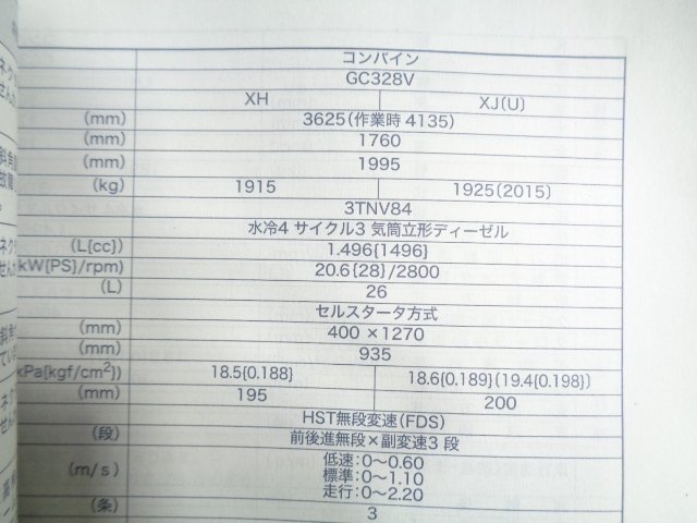 [ инструкция только ] Chiba Yanmar комбайн GC328V инструкция по эксплуатации letter pack почтовый сервис свет 370 иен б/у товар #2624022753