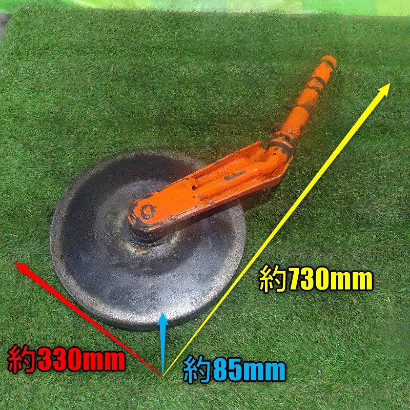 香川 営業所止め ④ 尾輪 左右セット 車輪直径 330mm 軸 37.9mm 補助車輪 2本 トラクター ロータリー パーツ 部品 四国 中古の画像2