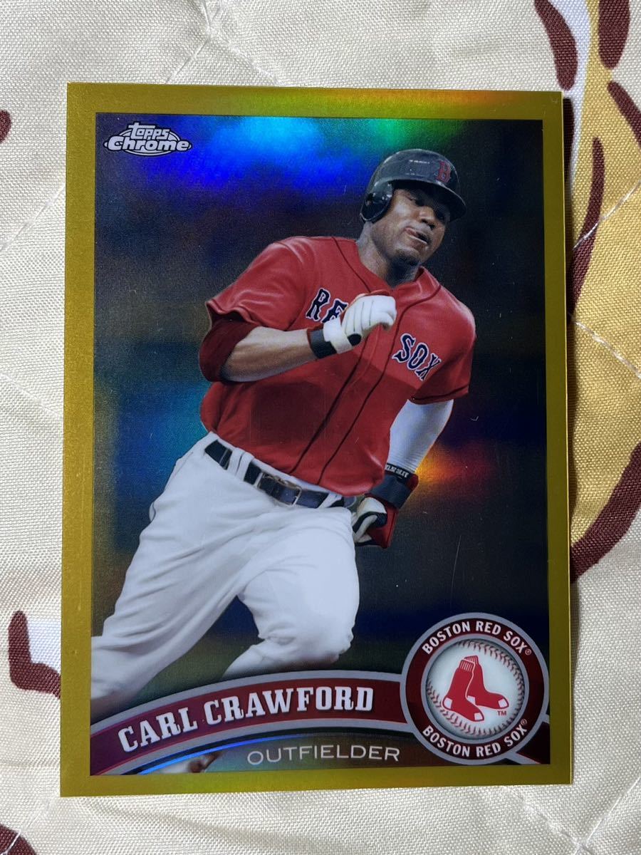50枚限定　Topps Chrome 2011 Carl Crawford gold Red Sox mlb _画像1