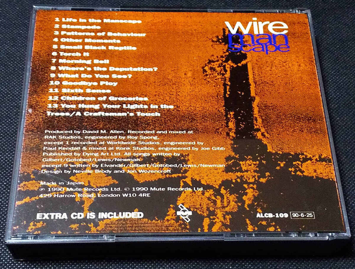 Wire - Manscape 国内盤 2xCD Mute - ALCB-109 ワイアー 1990年 DOME, Colin Newman, Graham Lewis_画像2