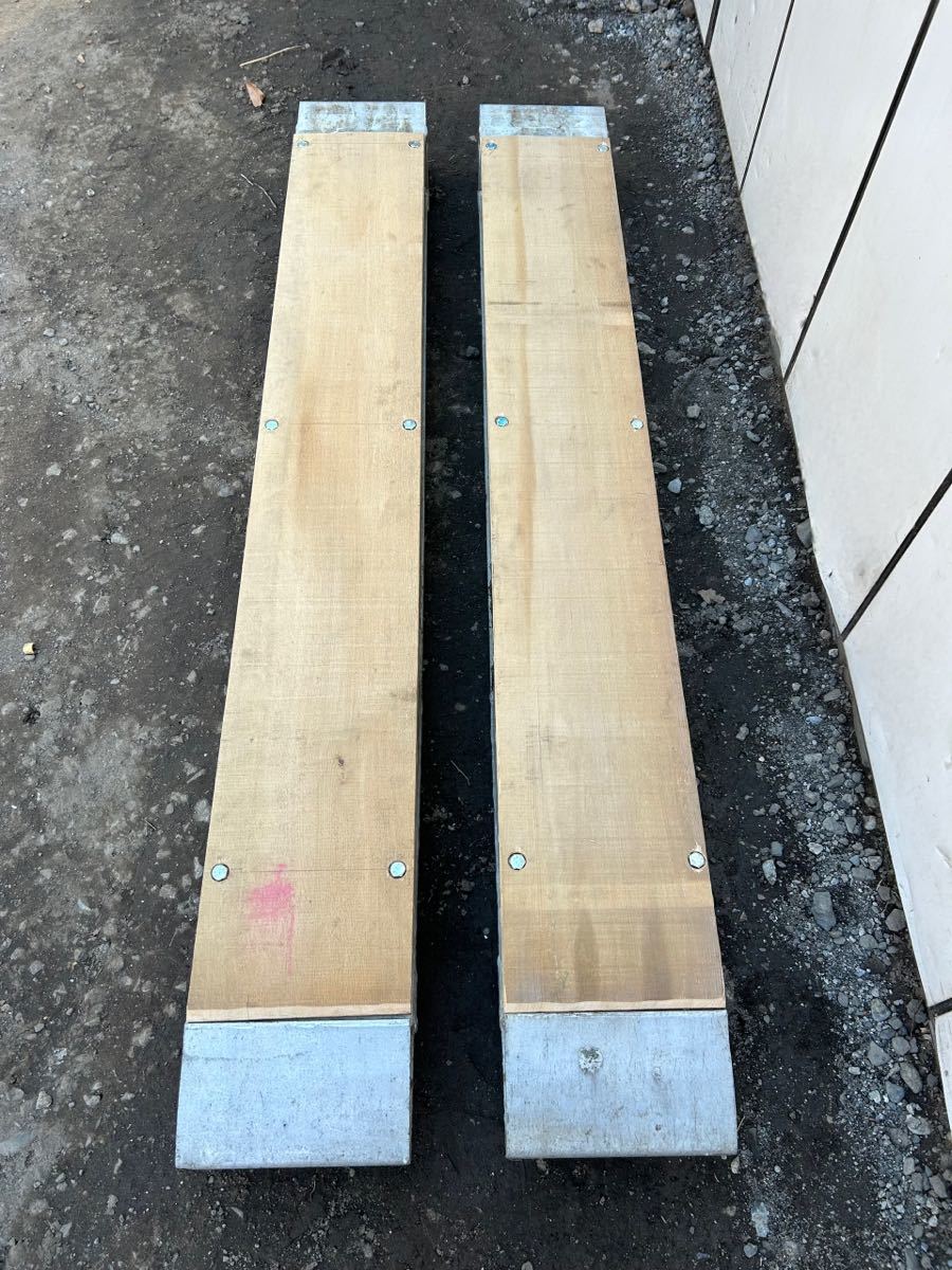 [ 5t ]5 ton Showa era super aluminium bridge length 1,800mm width 240mm 5t / collection 2.5t/ 1 pcs weight 1 pcs 19 kilo ... board foot board Yumbo heavy equipment 