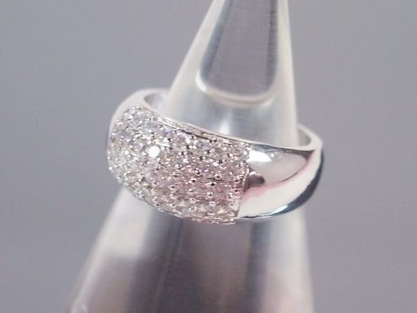 新品 送料無料 ダイヤモンド ＣＺ ゴージャス パヴェリング 指輪 13号 日本製 プラチナ 