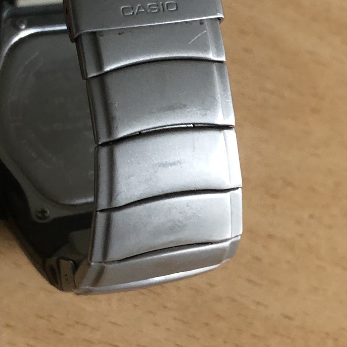 239-1293 CASIO カシオ ウェーブセプター メンズ腕時計　金属ベルト　電波ソーラー　WVA-300 動作確認済み　ジャンク_画像7