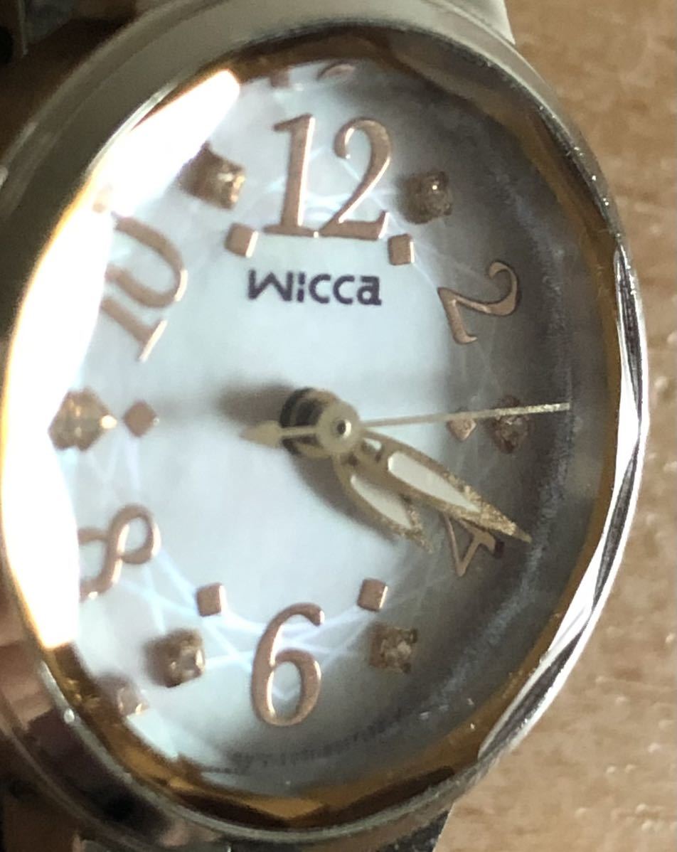 231-0176 CITIZEN シチズン　wicca ウィッカ　レディース腕時計　金属ベルト　ソーラー　E031-R004581 動作確認済み_画像3