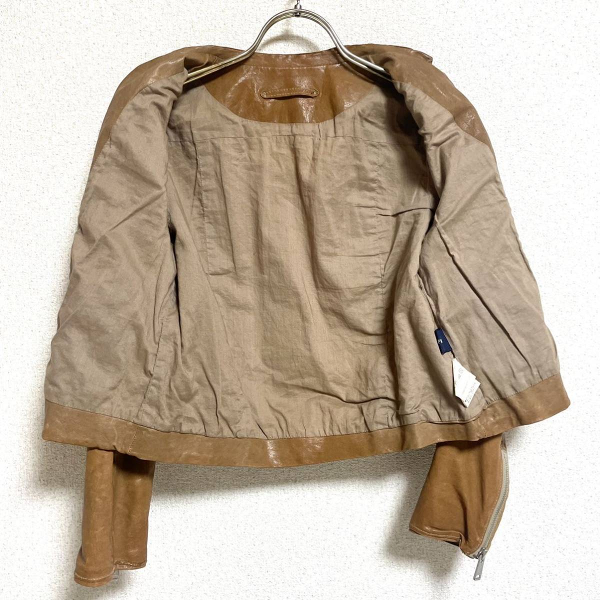  McAfee MACPHEE Ram кожаный жакет кожа байкерская куртка кожа ягненка Tomorrowland Camel размер 38 женский M соответствует *CU