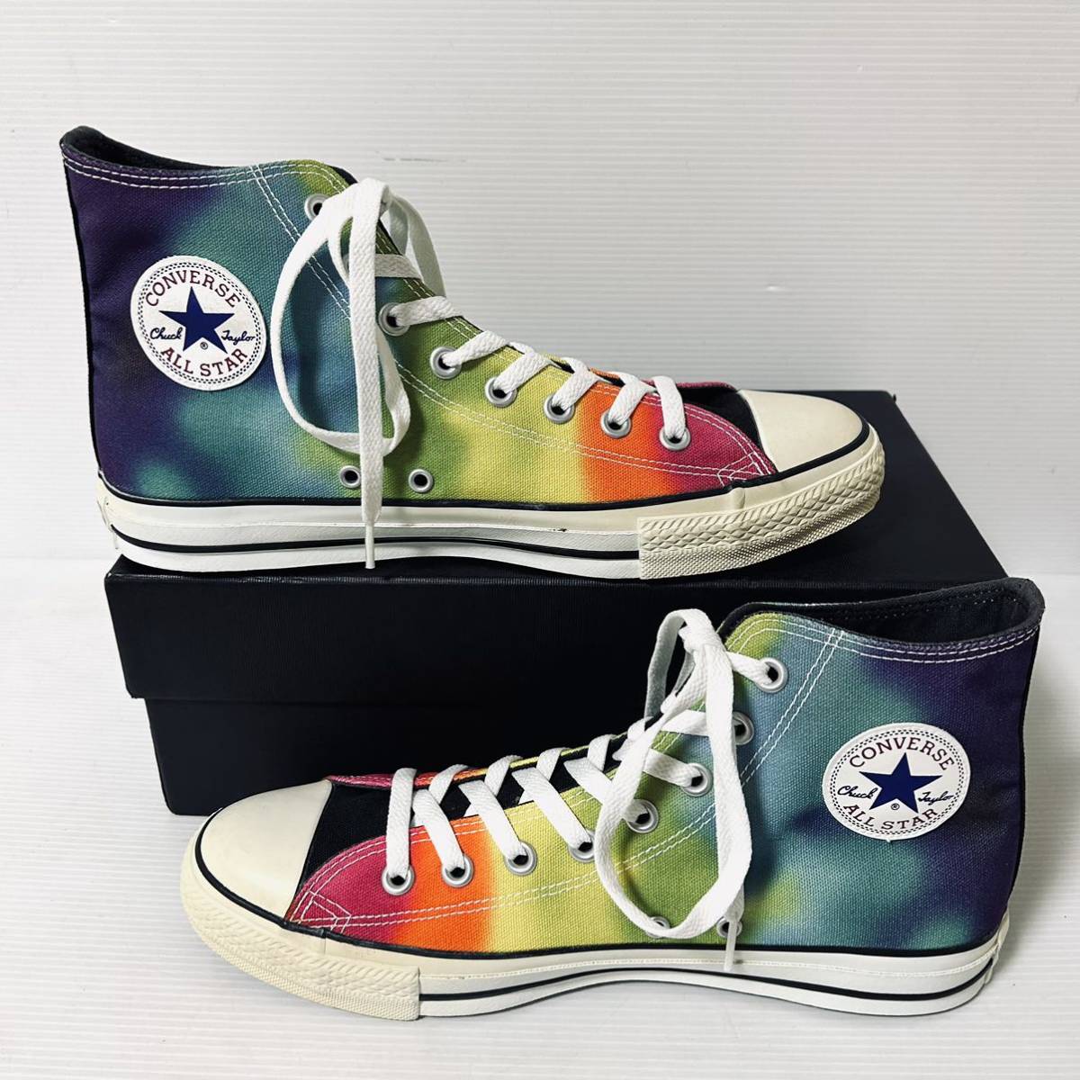 【美品】CONVERSE ALL STAR TIEDYERAINBOW HI　RAINBOW 1R710コンバース オールスター　タイダイレインボウ スニーカー 28cm ＊BA_画像9