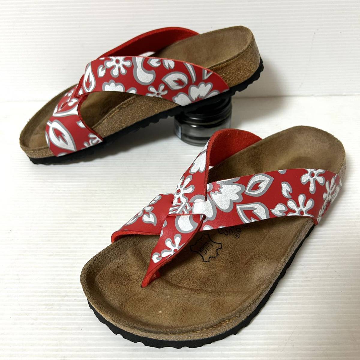 【新品同様】BIRKENSTOCK Birki's ビルケンシュトック ビルキー 花柄　レザーサンダル　36 23cm ＊4_画像1