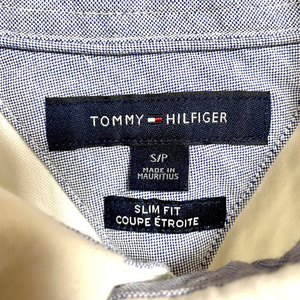 トミーヒルフィガー TOMMY HILFIGER コットン長袖シャツ ボタンダウンシャツ ホワイト メンズ サイズS/P ＊24_画像2