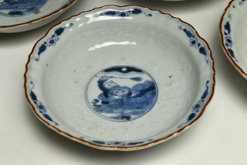 【新品本物】 【蔵c7895a】伊万里　染付　小皿　小鉢　なます皿　八客 染付