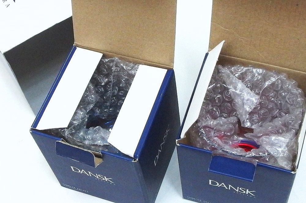 未使用品！ダンスク DANSK ペア タンブラー クリアガラス ブルー|レッド ok4802209760の画像2