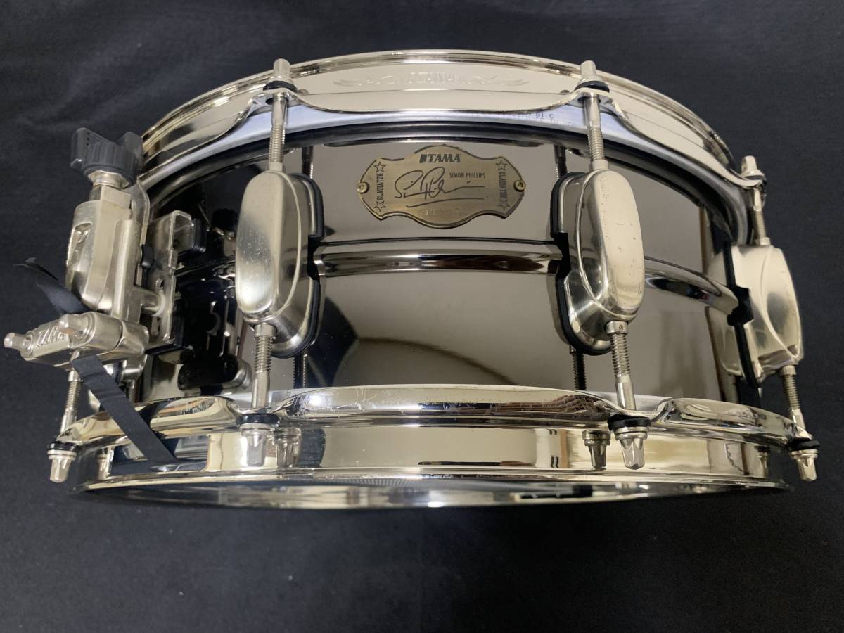 送料無料 状態良 TAMA SIMON PHILLIPS SIGNATURE SP1455H THE GLADIATOR タマ サイモン フィリップス モデル ブロンズ スネア ドラム dw