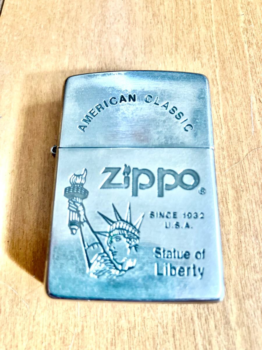 ZIPPO オイルライター ジッポー ライター 喫煙具 自由の女神 シルバー