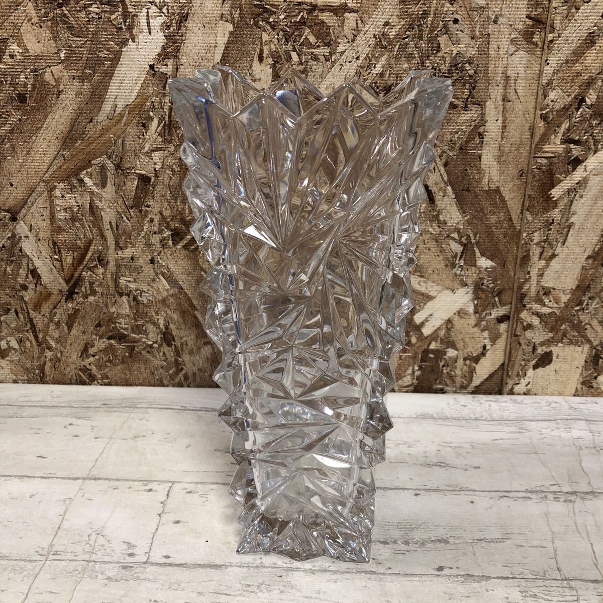 シール付き 未使用品？ ボヘミアグラス ラスカ BOHEMIA GLASS LASKA フラワーベース 花瓶 花器 佐川急便対応のみの画像3