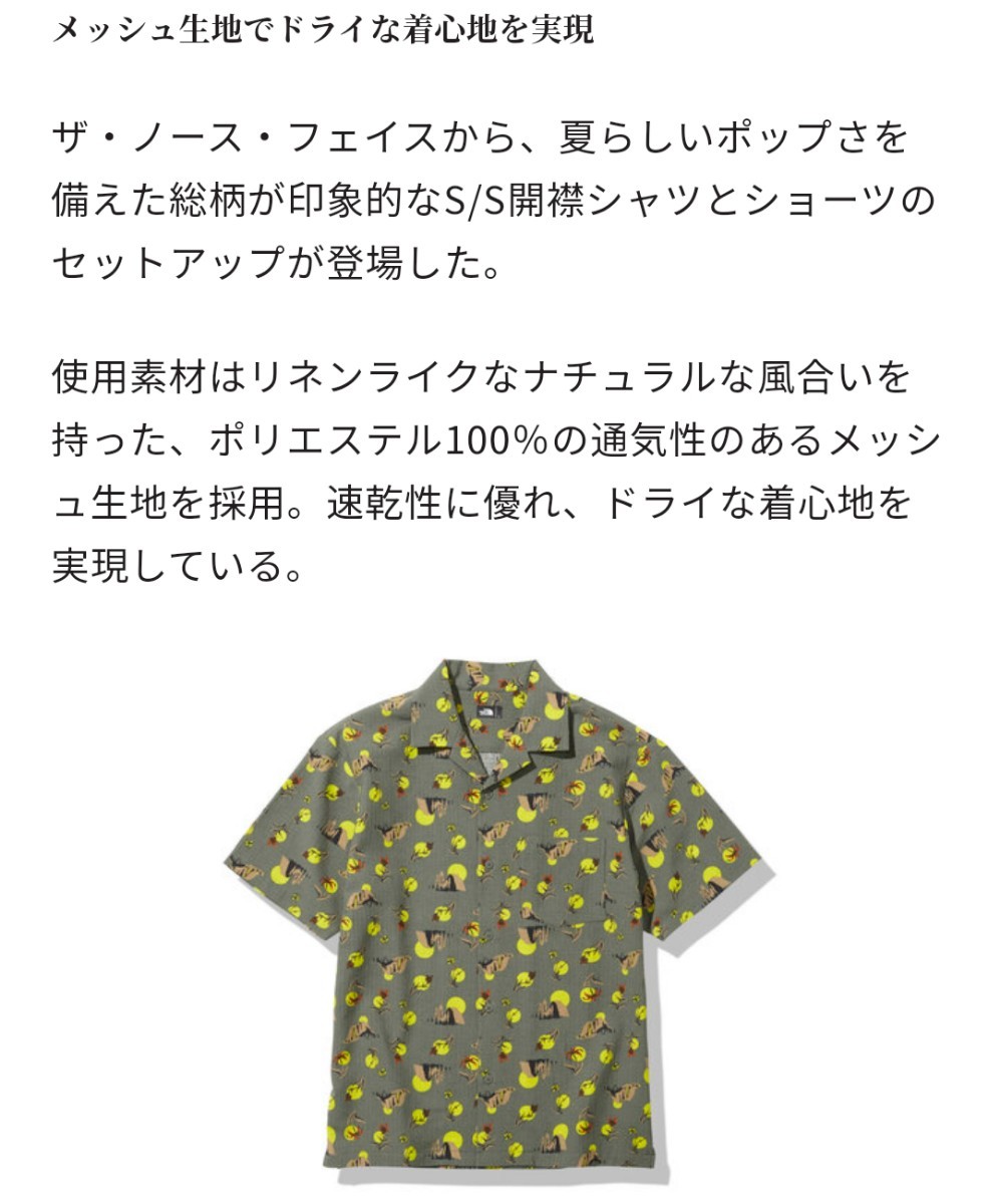 THE NORTH FACE ザ・ノースフェイス ショートスリーブ クライミング サマー シャツ S/S Climbing Summer Shirt NR21931 アロハシャツ_画像6