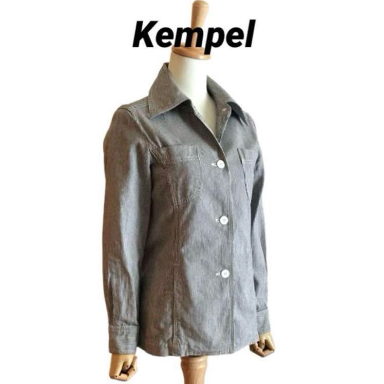 【Kempel】 ヒッコリーストライプ カバーオール ドイツ製_画像1