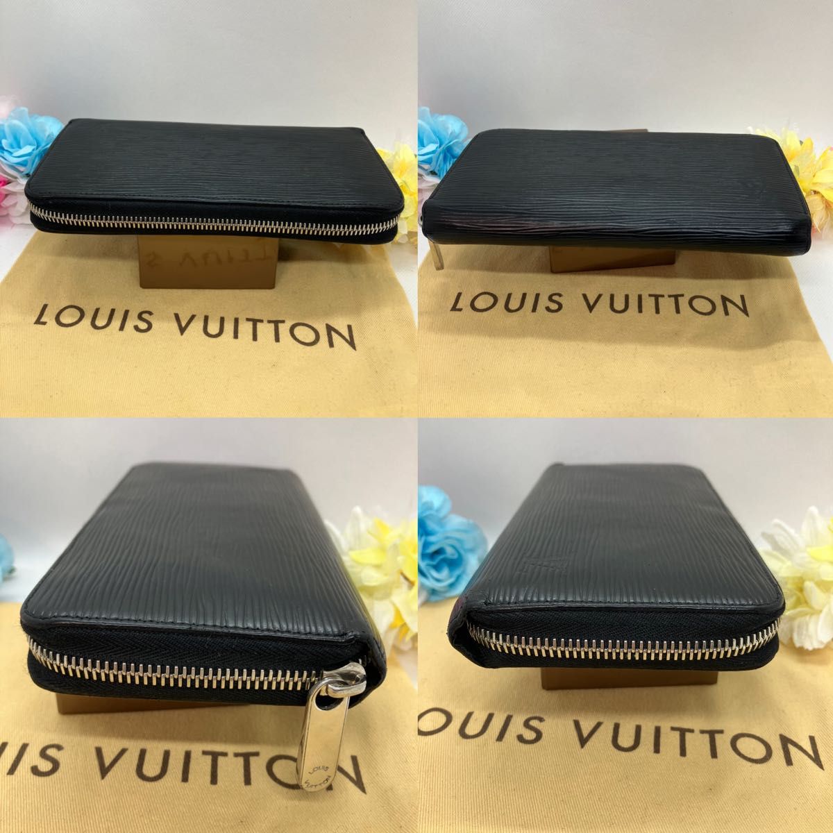 LOUIS VUITTON ルイヴィトン ジッピーウォレット 長財布 ノワール エピ ブラック ジッピー レザー　738