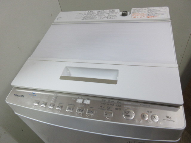 D652●東芝■TOSHIBA■電気洗濯機■8kg■AW-BK8D7■2019年製■中古品_画像2