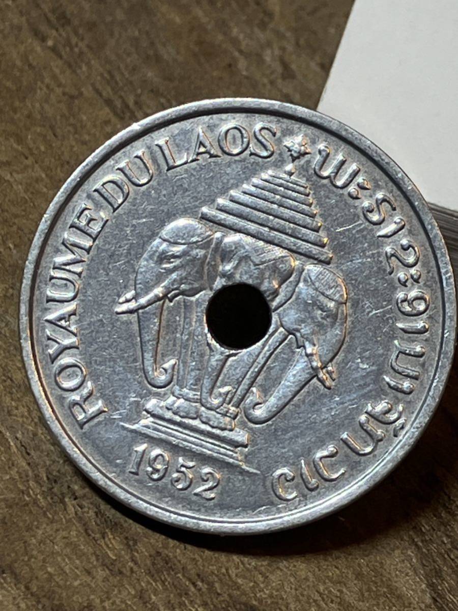 古銭 大型 記念硬貨 古錢 硬貨 KINGDOM OF LAOS 20 CENTS 1952 SISAVANG VONG NICE OLD COIN Coin, Lao, Sisavang Vong, 20 Cents, 1952_画像1