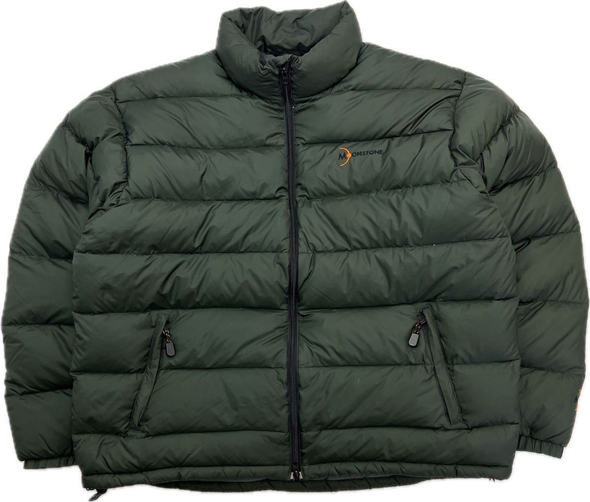 MOONSTONE * heat insulation eminent * down jacket nylon jacket green khaki XL outdoor camp old clothes moonstone #AB305