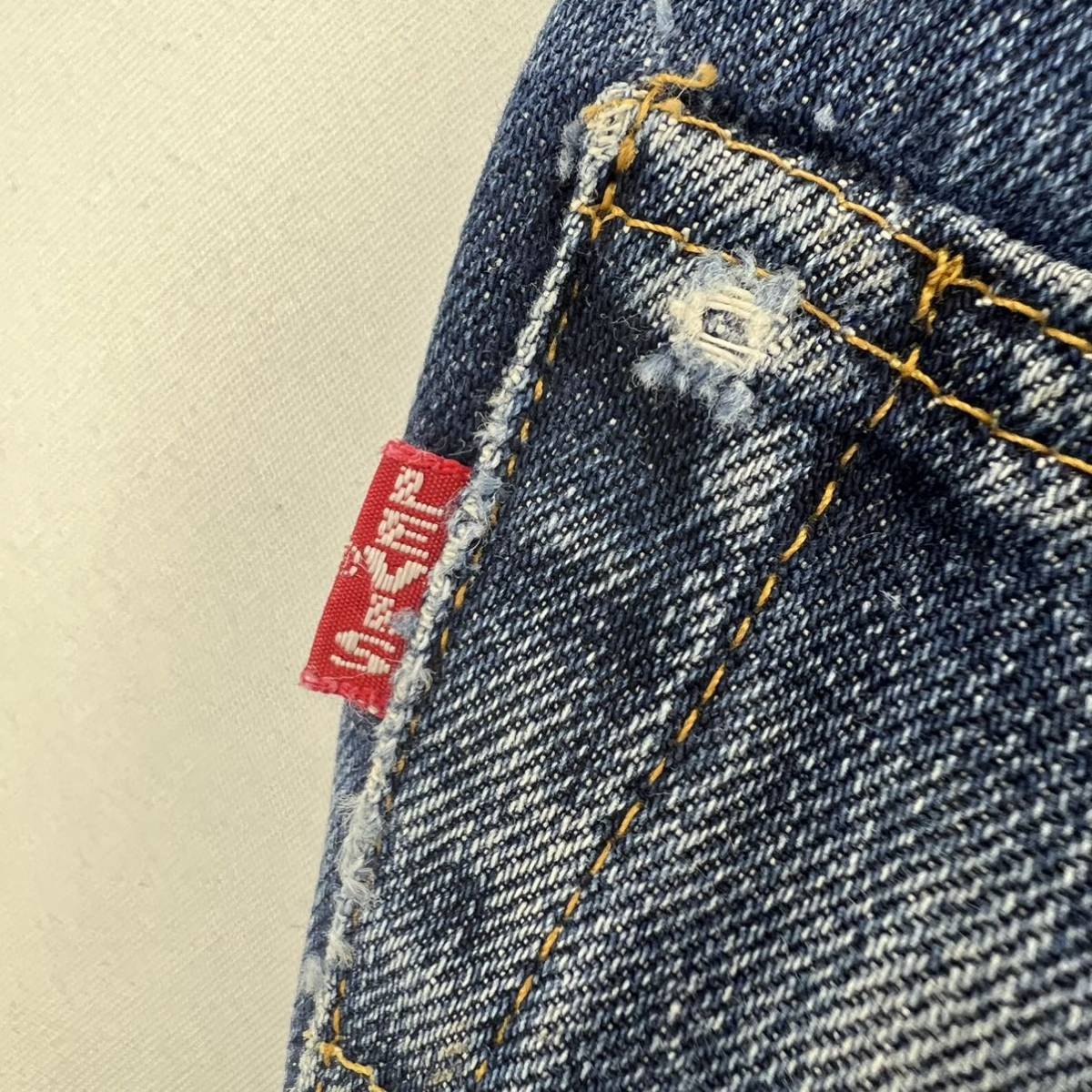 90s ☆ Levi's ☆ 501xx ビッグE 復刻 USA製 セルビッチ デニムパンツ ジーンズ インディゴ W30 古着 人気 アメリカ製 リーバイス■Ja7160_画像6