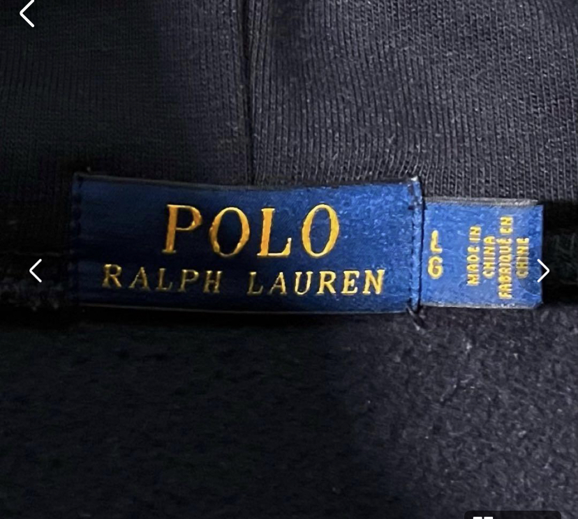 ポロラルフローレン POLO RALPH LAUREN パーカー パッチ アーチロゴ 袖ワッペン ネイビー 紺 Ｌ 6481の画像9