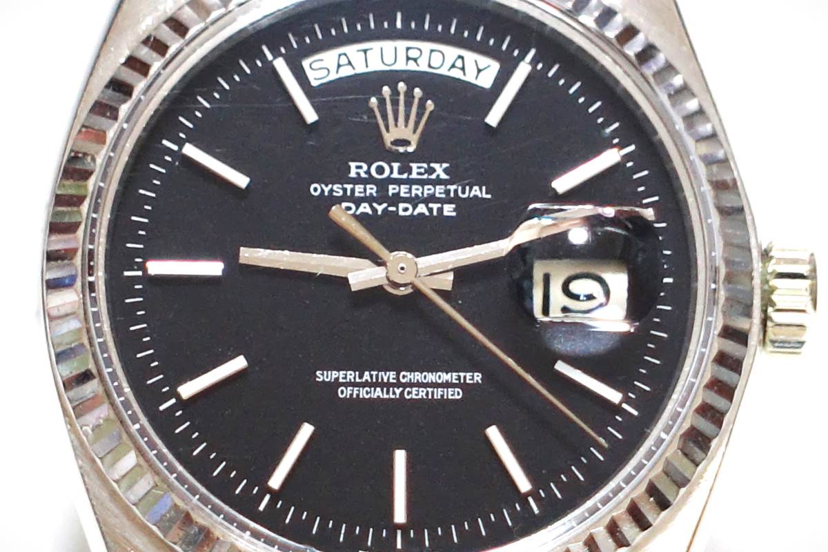 ROLEX　デイデイト　Ref.1803/9　ホワイトゴールド無垢 ブラックレッドアイダイヤル 73年製 純正スイス製プレジデントブレスと保証書付き　_画像7