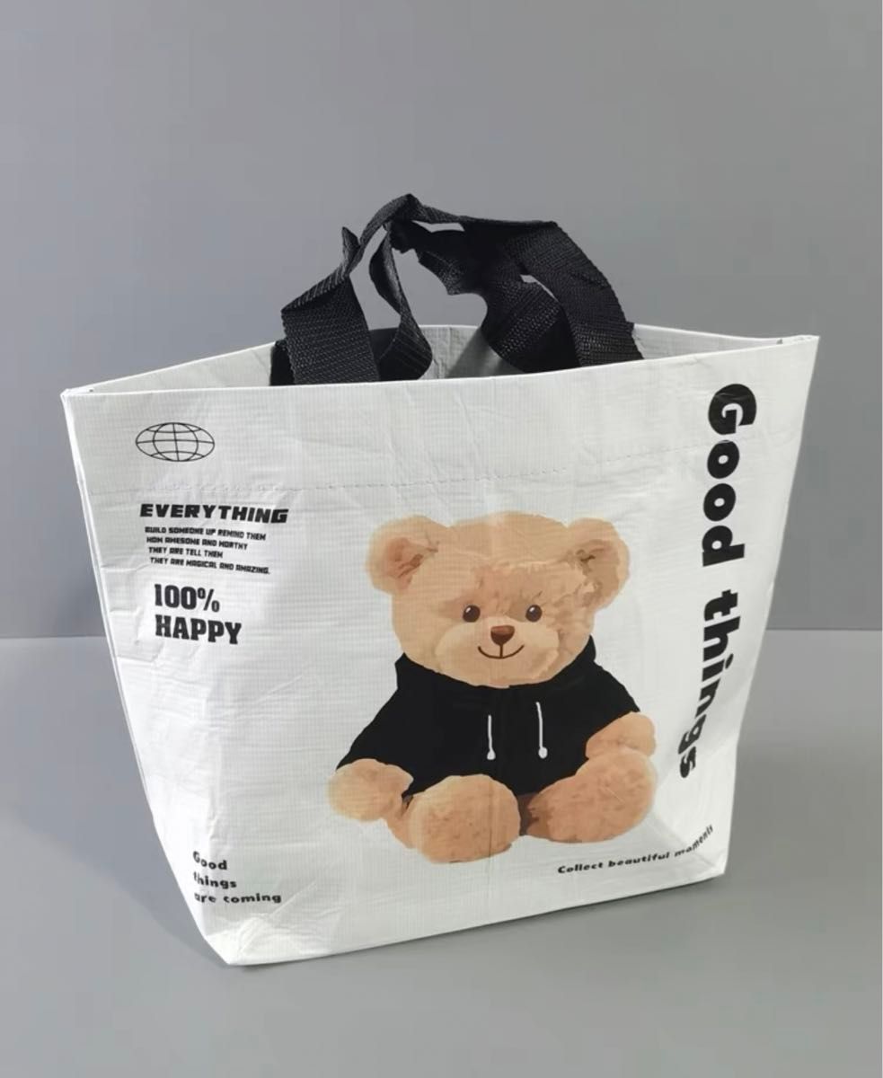 エコバッグ　バッグ　ショッピングバッグ　トートバッグ　海外限定　可愛い　熊さん　熊　二枚セット  