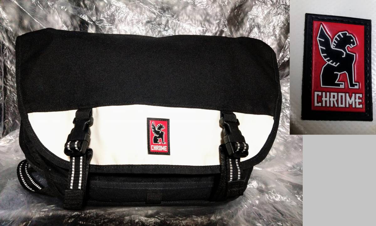 [ prompt decision / America made ] chrome / messenger bag / shoulder bag black × white 